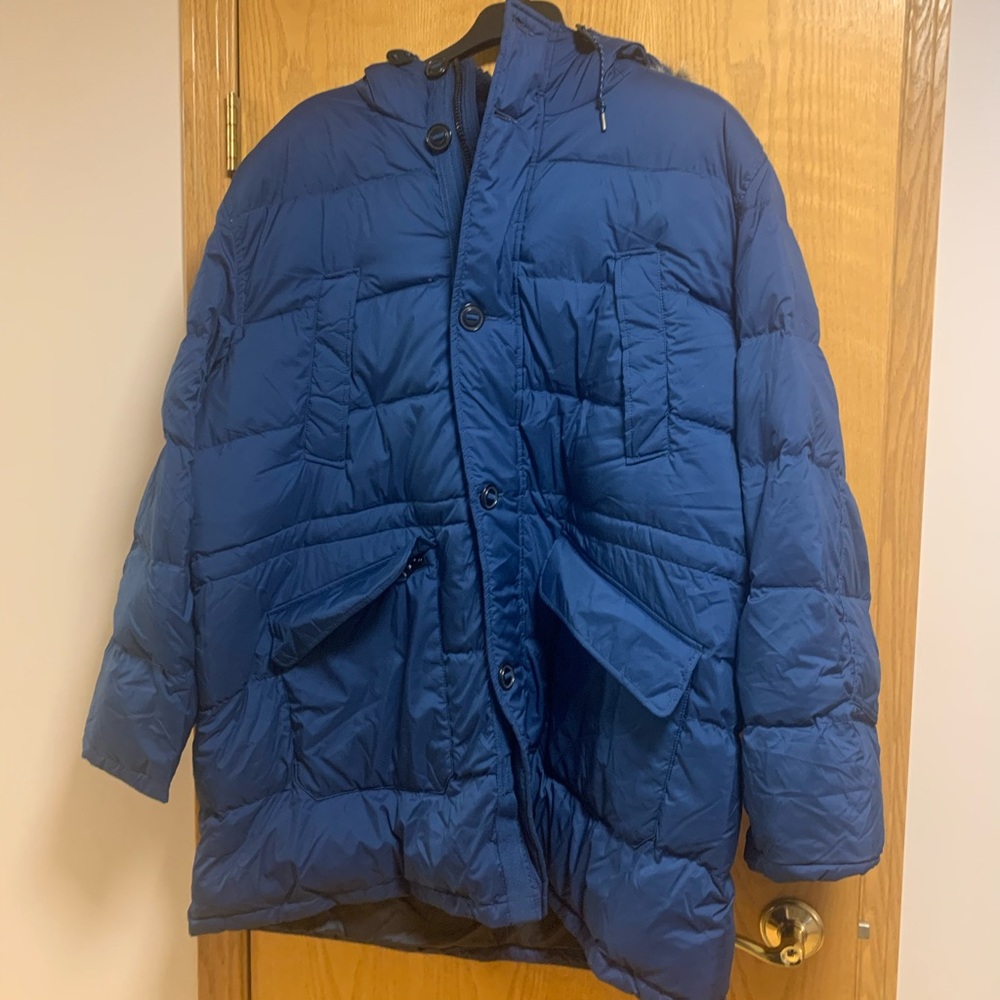 Lands' End Blue Puffer Jacket